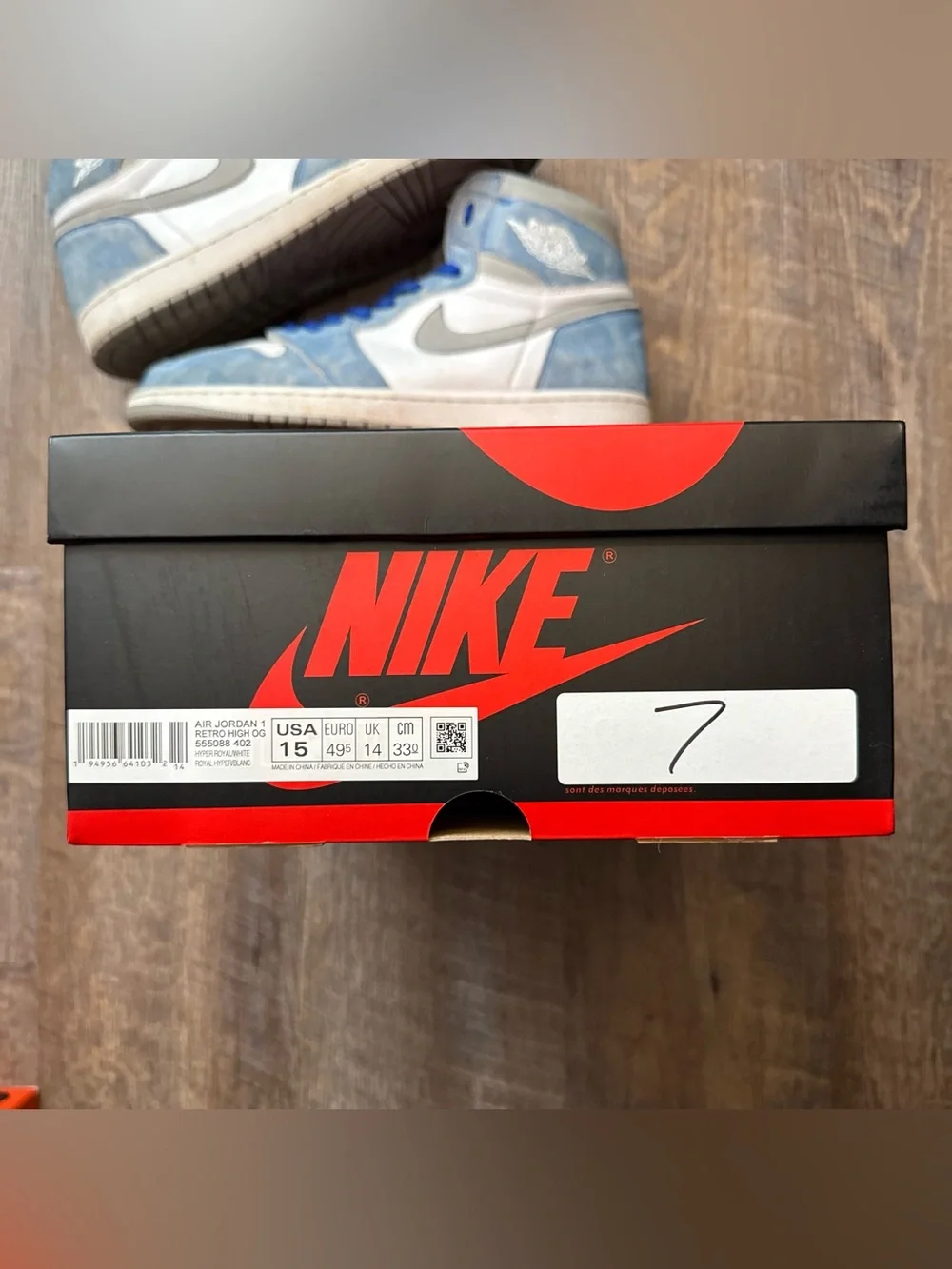 Nike Air Jordan 1 Retro High OG Hyper Royal Blue Men’s Size 15 Sneakers Shoes